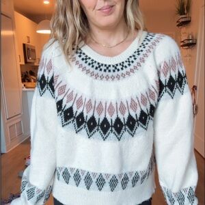 Lucky Brand Cream Isle Sweater